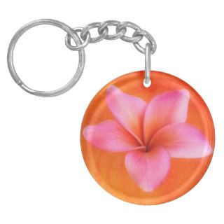 Plumeria Frangipani Hawaii Flower Customized Blank Acrylic Keychain