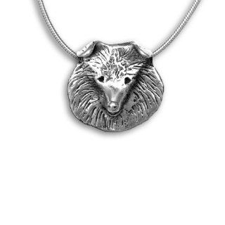 Sterling Silver Sheltie Pin Pendant by The Magic Zoo Jewelry