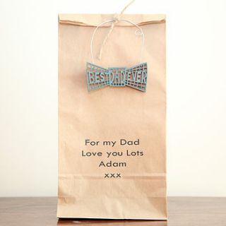 'best dad ever' personalised gift bag by red berry apple