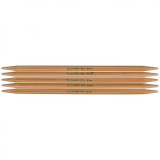 Clover Bamboo 2 Point Knitting Needle 5 pack, 7in   Size 8