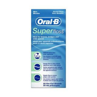 Oral B Super Floss Pre Cut Strands   Mint (50 Co