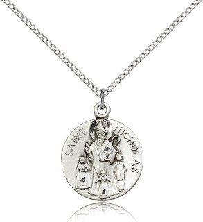 Sterling Silver St. Nicholas Pendant Pendant Necklaces Jewelry