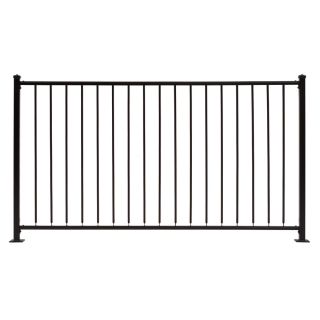Gilpin Black Steel Fence Panel (Common 42 in x 72 in; Actual 38 in x 72 in)