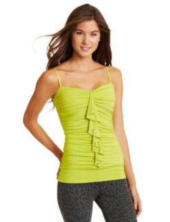 My Michelle Juniors Ruffle Tight Fit Cami, Citron, Large