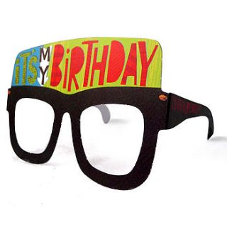 birthday boy card glasses by tandem green
