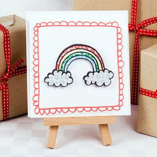 rainbow greeting card by little bird too