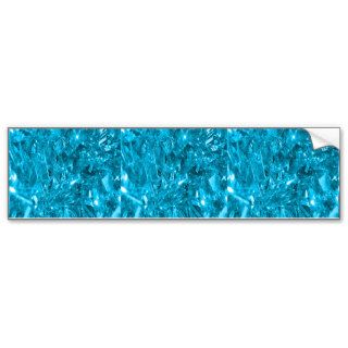 Festive Aqua Blue Foil Bumper Sticker