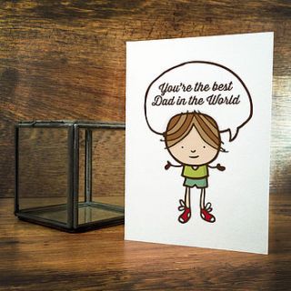 illustrated best dad card by a is for alphabet
