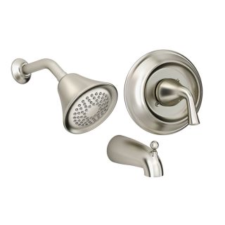 American Standard Transitional Satin Nickel 1 Handle Bathtub and Shower Faucet with Single Function Showerhead