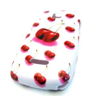 Motorola Wx430 Theory Hard Case White Cherry Design Phone Case Skin Cover Boost Cell Phones & Accessories