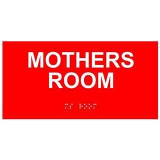 ADA Mothers Room Braille Sign RSME 431 WHTonRed Wayfinding  Business And Store Signs 