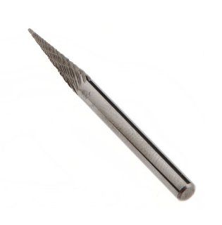 Forney 60138 Tungsten Carbide Burr with 1/8 Inch Shank, Tapered, 1/8 Inch