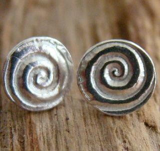roman swirl stud earrings by jojojewellery