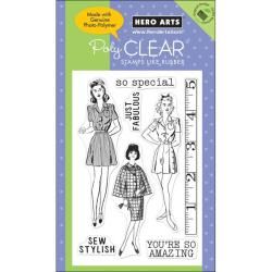 Hero Arts Clear Sew Stylish Stamps Clear & Cling Stamps