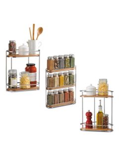 Bamboo Organizers and Spice Rack (3 PC) by Lynk
