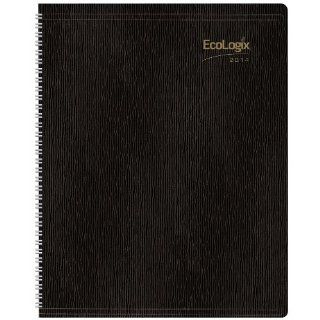 Brownline 2014 EcoLogix Weekly Planner, Twin Wire, Black, 11 x 8.5 Inches, 100% Post Consumer Recycled Paper (CB425W.BLK 14)  Appointment Books And Planners 
