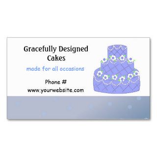 Light Blue Wedding Cake Design Business Card