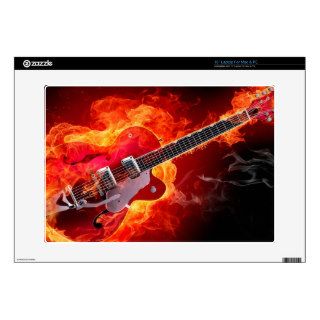 Flamed Guitar Skin For 15" Laptop