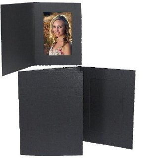 Black Portrait Folder Plain Border for 5" x 7" vertical prints   Frames