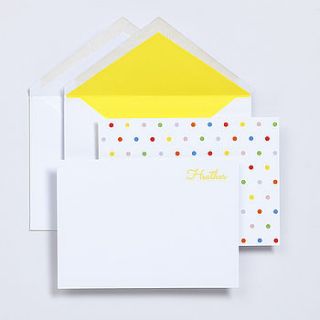 polka dot correspondence card by piccolo