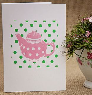 teapot card by claire close