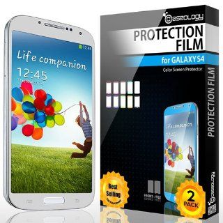 [2 Pack] Caseology Samsung Galaxy S4 Crystal Clear HD Clarity Front Color Screen Protector (White) [Made in Korea] + [Lifetime Warranty] (for Verizon, AT&T Sprint, T mobile, Unlocked) Cell Phones & Accessories