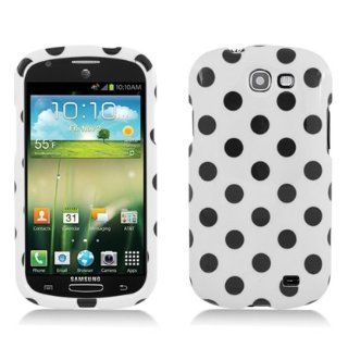 Aimo SAMI437PCPD300 Cute Polka Dot Hard Snap On Protective Case for Samsung Galaxy Express i437   Retail Packaging   Black/White Cell Phones & Accessories