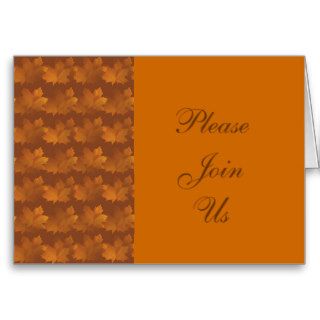 Autumn Leaves Fall Event Thanksgiving Invitations Greeting Cards