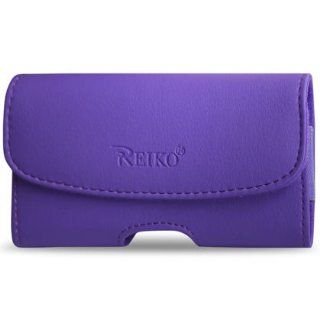 Reiko HP102C IPHONE4PLPP Premium Durable Horizontal Pouch for iPhone 4/4S    1 Pack   Retail Packaging   Purple Cell Phones & Accessories