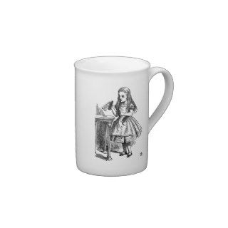Alice in Wonderland Drink Me vintage sketch Porcelain Mug