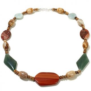 Jay King Red Jasper and Multigemstone Sterling Silver 23 1/2" Necklace