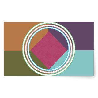 COLOR Balance and Sparkle Circles  Organic Design Rectangular Stickers
