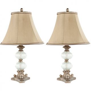 Safavieh Set of 2 Double Crackle Glass Table Lamps