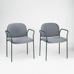 HON Multipurpose Stacking Arm Chair, Gray (Pack of 2) Hon Stacking Chairs