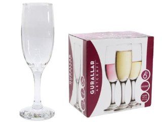 Set of 6 Misket Stemware Champagne Flute Glasses, 6.5 Oz. Kitchen & Dining