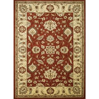 Concord Global Hampton Rectangular Red Floral Area Rug (Common 8 ft x 11 ft; Actual 7 ft 10 in x 10 ft 6 in )
