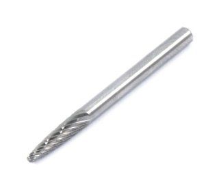 Forney 60136 Tungsten Carbide Burr with 1/8 Inch Shank, Tapered, 1/8 Inch