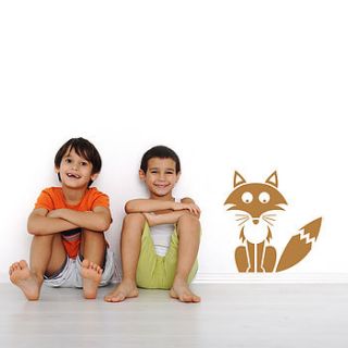 children's woodland fox wall sticker by snuggledust studios