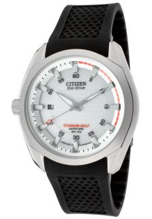 Citizen BM7120 01A  Watches,Mens Titanium Golf White Dial Black Polyurethane, Casual Citizen Eco Drive Watches