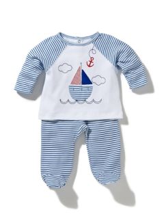 Sailboat Footed Pant Set by Absorba