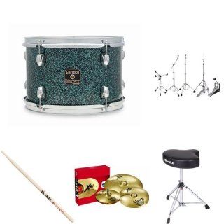 Gretsch Drums CC R444 OT Catalina Club Rock 4 Piece Drum Set Shell Pack   Ocean Twilight Bundle Musical Instruments