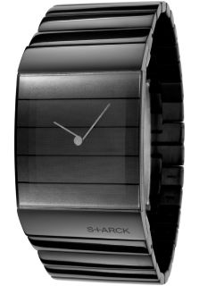 Philippe Starck PH5022  Watches,Mens Veiled Black Segmented Dial Black Ion Plated Stainless Steel, Casual Philippe Starck Quartz Watches