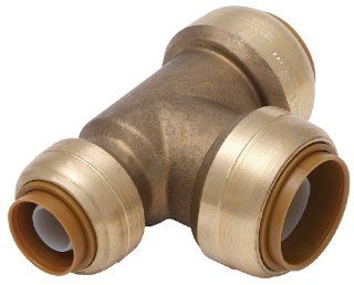 Cash Acme U444A Shark Bite 3/4 by 1/2 by 3/4 Inch Push Fittings Reducing Tee   Pipe Fittings  