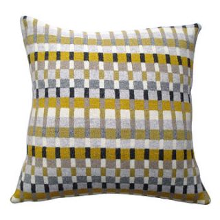 seville knitted lambswool cushion by gabrielle vary knitwear