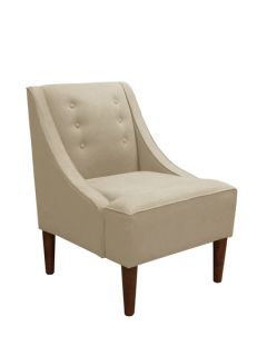 Swoop Arm Chair with Buttons in Patriot Jute by Platinum Collection by SF Designs