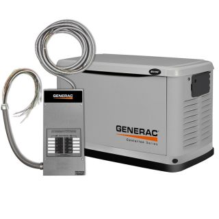 Generac Centurion 8,000 Watt (LP)/7,000 Watt (NG) Standby Generator with Generac Engine and Automatic Transfer Switch