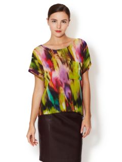 Silk Washed Kaleidoscope Print Top by Cluny