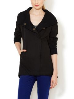 French Terry Convertible Collar Cardigan by Atwell