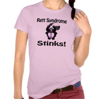 Rett Syndrome Stinks Skunk Awareness Design T Shirts
