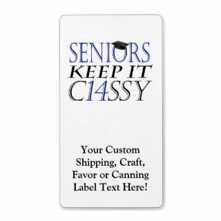Seniors Keep it Classy Class of 2014 Graduation Labels
